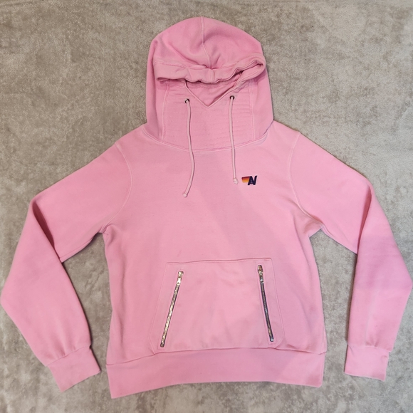 Aviator Nation Tops - Aviator Nation Pink Hoodie with Small Logo